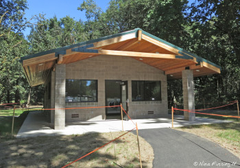 View of brand new laundromat & shower building