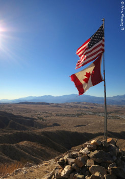 The Flags at the summit of Flag Mountain