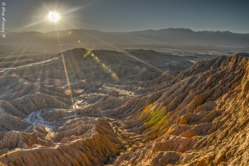 Sunset at magical Font's Point in Borrego, CA