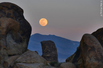 Moon-rise over the Alabama Hills
