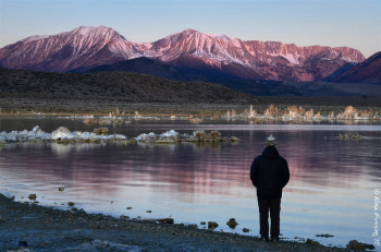 A brief & rare purple light right before the sun crests at Mono Lake, CA