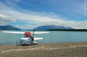 We flew in a little bi-plane back in the day
