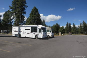 View of RV's parked in RV area of the lot. We're in the back on right.