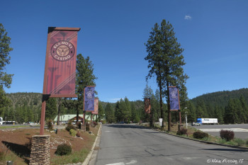View of entrance to Casino from Hwy 97