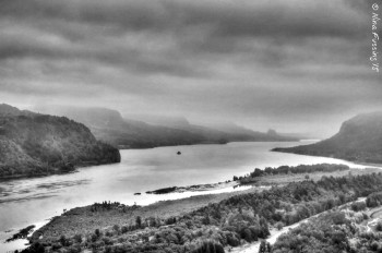 Grey views of the Gorge from VIita House