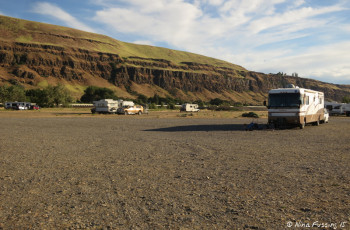 View behind our site at other rigs in the area