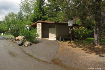 View of toilets.