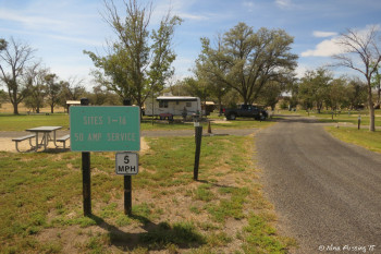Entry to Broken Wheel Campground. Sites #1-16. These are 50 amp.