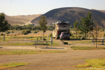Rear view of our site #85. We had full view of the dunes.