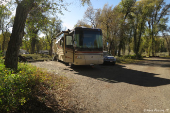 Loop C - Front view of our site 127. We had to park sideways and use levellers.