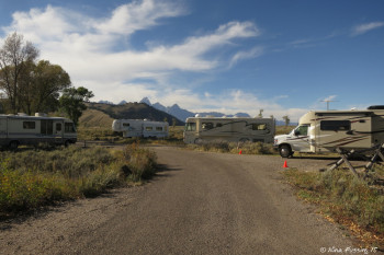 Loop A - Sites 68, 69, 71. These sites have the absolute best view of the Tetons in the campground.