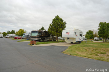View down another "street". Site