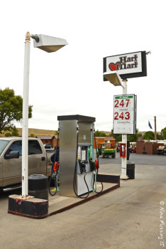 View of on-site gas station. Prices were reasonable too.