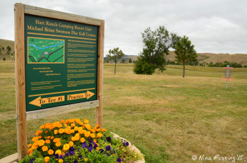 View of on-site disc golf course.