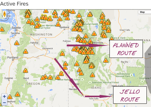 Fire & smoke map from wunderground.com