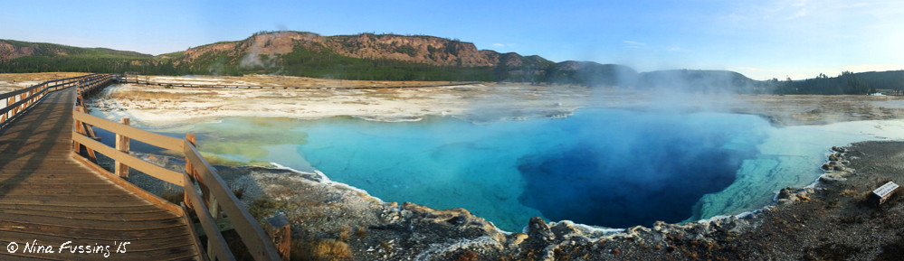 A steamy early morning at Sapphire Pool with no-one else around