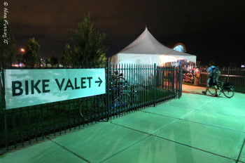 Getting in to the bike valet for pre-dawn glow