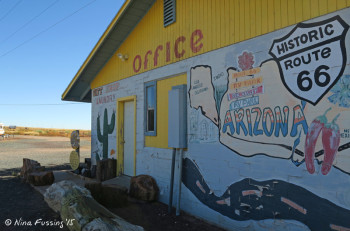 View of main office & laundry building.