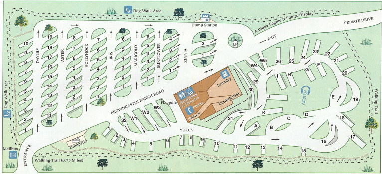 Map of RV Park (from Santa Fe Skies website)