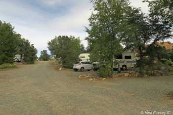 Entrance into "Lower park" loop. RV in site #2 on right.