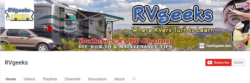 RV Geeks on Youtube. Yes, I'm a fan!