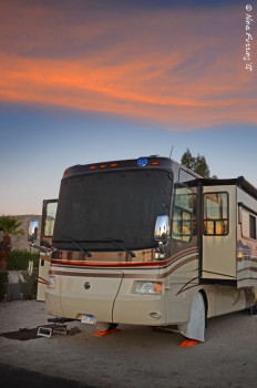 "The beast" looks pretty at sunset with her Lynx Levelers and MagnaShade cover