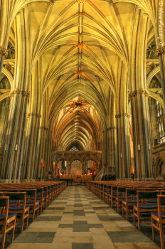 The interior of Bristol Cathedral