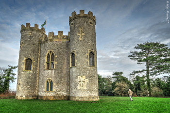 The "folly" castle. See my dad strolling on the right?