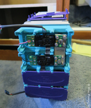 One of our Lithium Packs with the sense boards exposed
