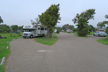 Another row view. RV in site #86 on left.