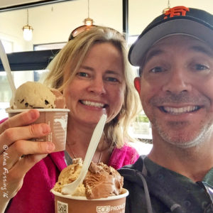 The HUGE $2 "child-size" scoops at Facerock Creamery