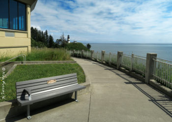 My favorite lunch spot, when it's nice. I can see Cape D lighthouse from here.