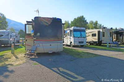View from front of our site #41 with a full RV park (all sites full).