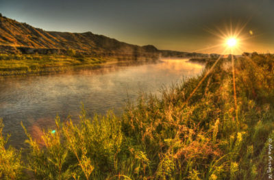 First light on the Little Missouri River