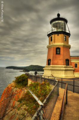 Split Rock Lighthouse on a grey day