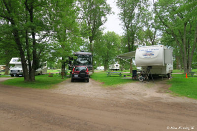 More full hookup sites by the entrance. Site #5 on right, #6 in middle and #7 on left