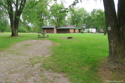 View of smaller/shorter back-in. This is primitive site #24.