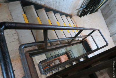 The climb up the stairs of the Tower of History