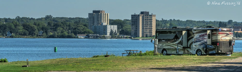 Hello Canada (right across the river from our Elks site)