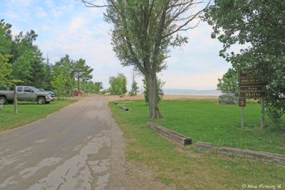 Start of S section by the swim beach. Site 175 on left.