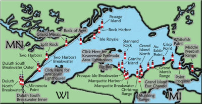 Just look at all those lighthouses! (from lighthousefriends.com)