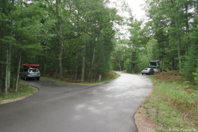 View looking towards our RV. Site 423 on left. Our rig in 422 behind. You can see how great separation is here.