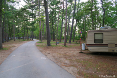 Edge sites near middle on northern side. RV in site #85 on right. These are rather noisy since US 31 is right on other side.