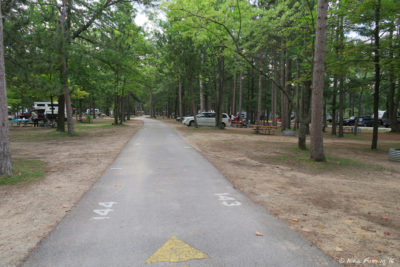 Interior sites near middle. Site 144 on left, 143 on right.