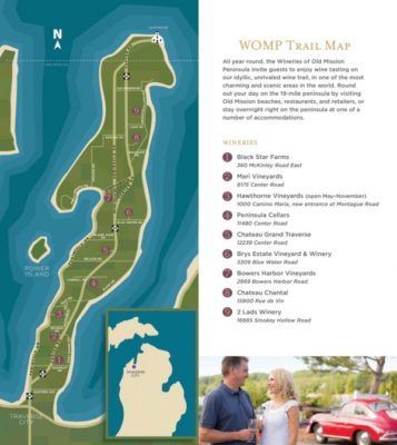 Old Mission Peninsula Wine Trail Map