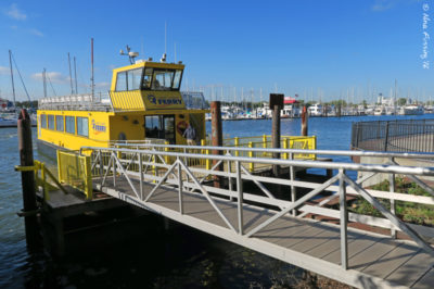 Liberty Harbor Ferries. Only 10 mins walk from the RV Park & they're dog-friendly!