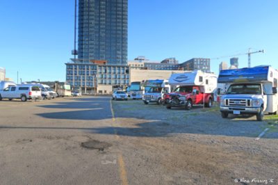 View down C row. RV on right in C01 wirh C03/C05 to left.