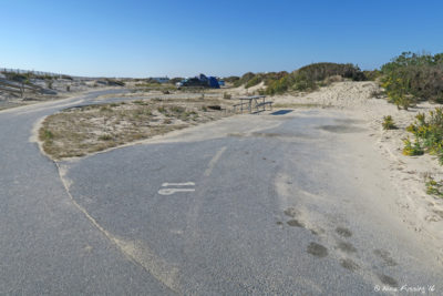 View down G loop. Site G16 with G15, G14 behind it.