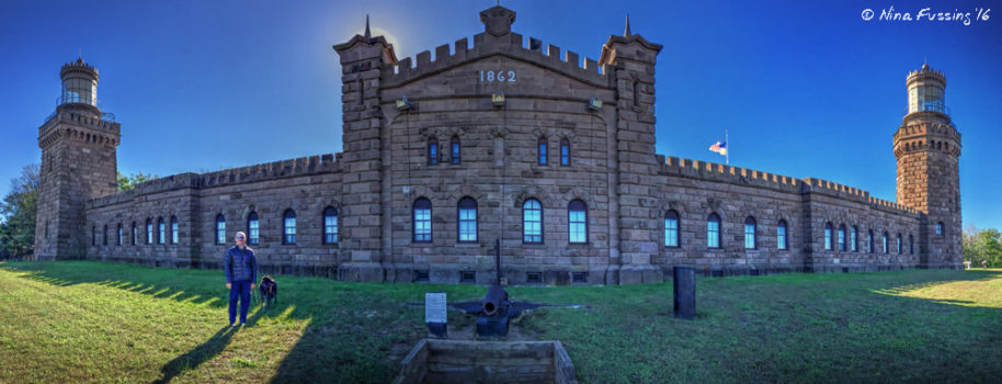 Panorama of the amazing Navesink Twin Lights