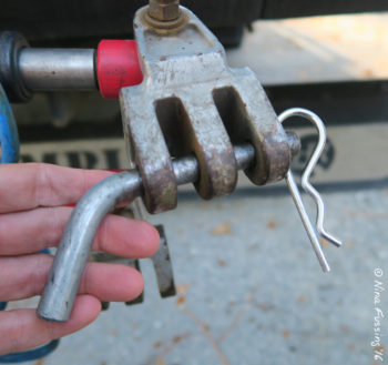 Insert the cotter pins on the outside for extra safety